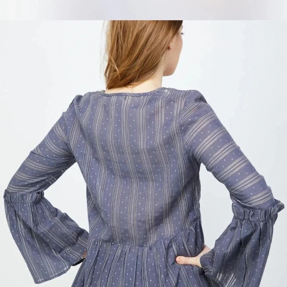 RD+KoKo Anthropologie Dobby Top Women's Babydoll Bohemian Blouse - Picture 4 of 11